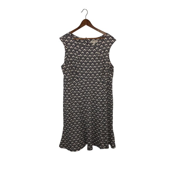 Shelby & Palmer Womens Sleeveless Geometric Print Dress 2X - Picture 1 of 7